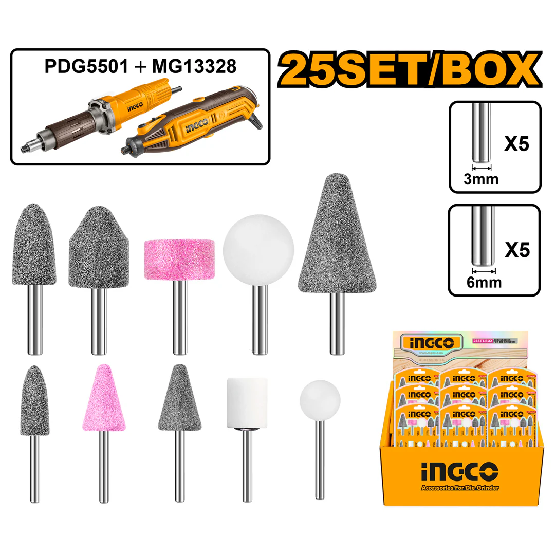 10 Pcs/Set Accessories Mounted Stone for Mini Die Grinder and Mini Grinder AKB1001 ING-AC