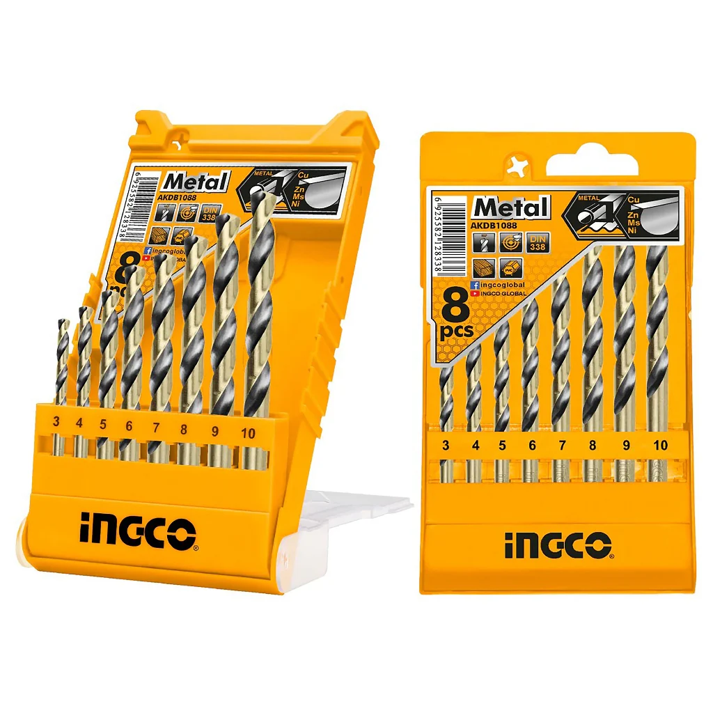 8 Pcs HSS Twist Drill Bits AKDB1088 ING-AC