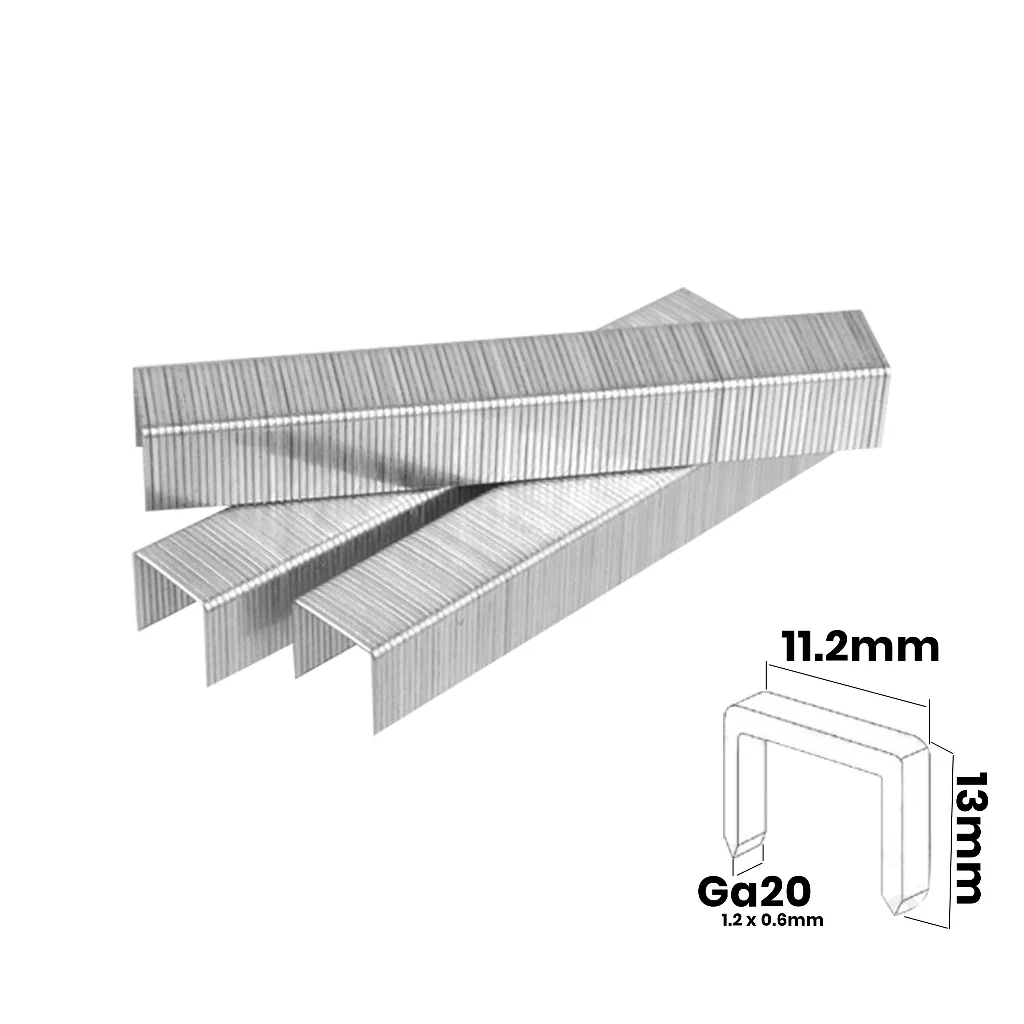 Crown Staple Set of 5000pcs 6mm-13mm | Ga20,1.2 SOLD per box ING-CO