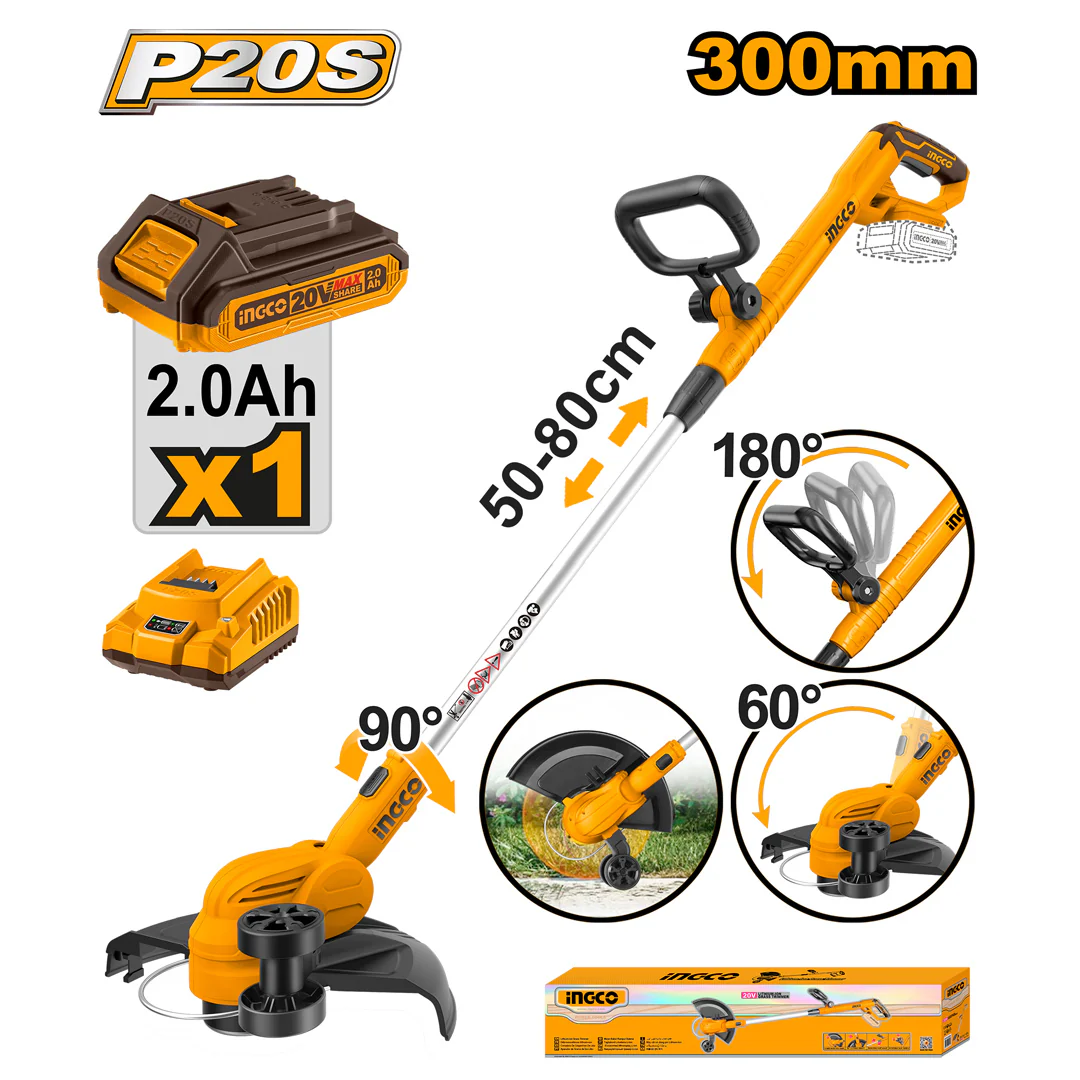 Ingco P20S 20V Cordless Lithium-Ion Grass Trimmer 20V CGTLI20328 / CGTLI203285 ING-CT