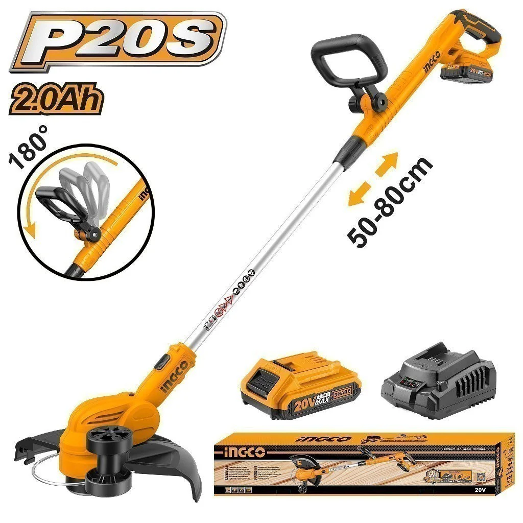 Ingco P20S 20V Cordless Lithium-Ion Grass Trimmer 20V CGTLI20328 / CGTLI203285 ING-CT - Image 2