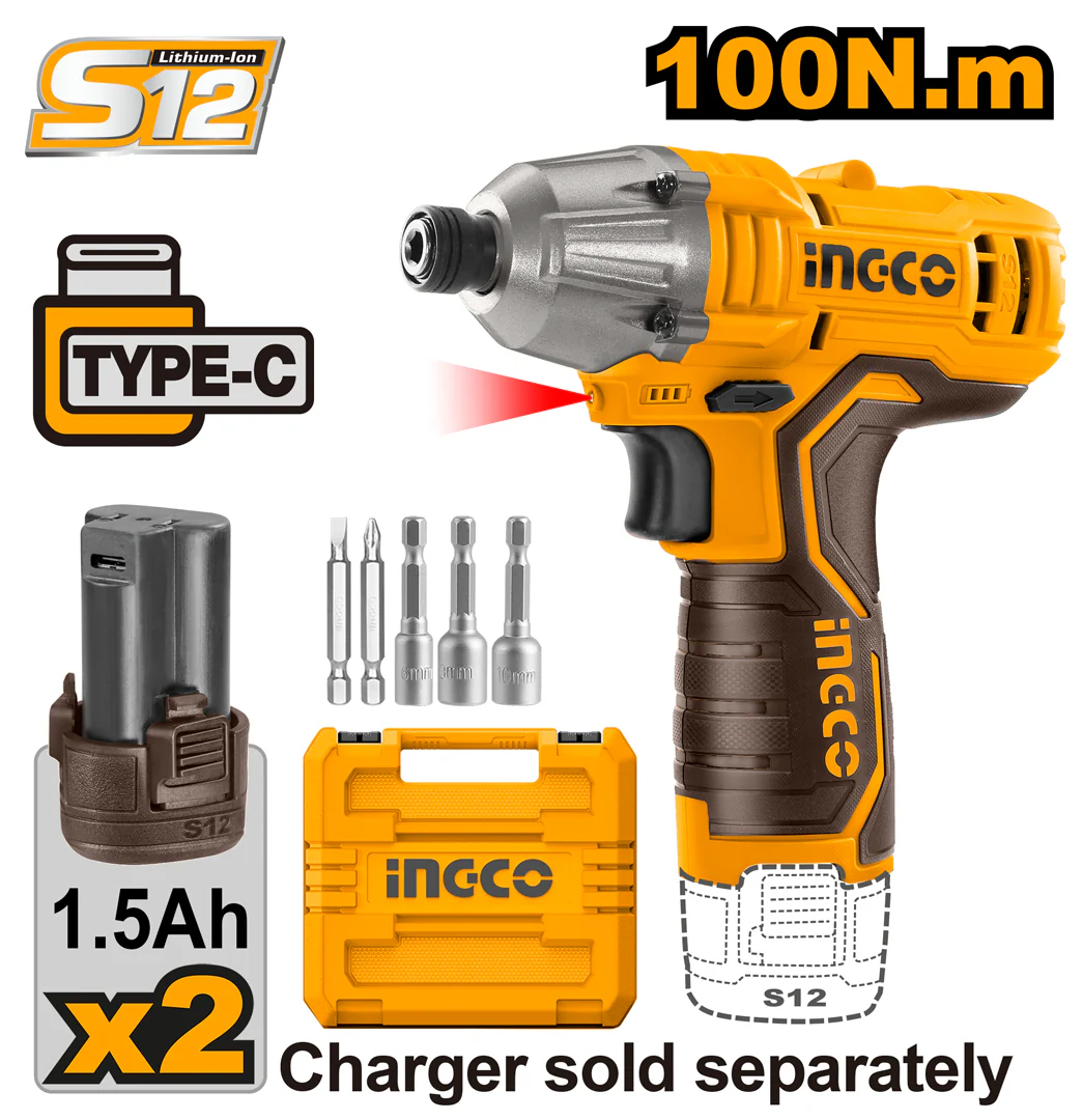Lithium-Ion Impact Driver Power Tool 12V CIRLI1201 | CIRLI12015 ING-CT