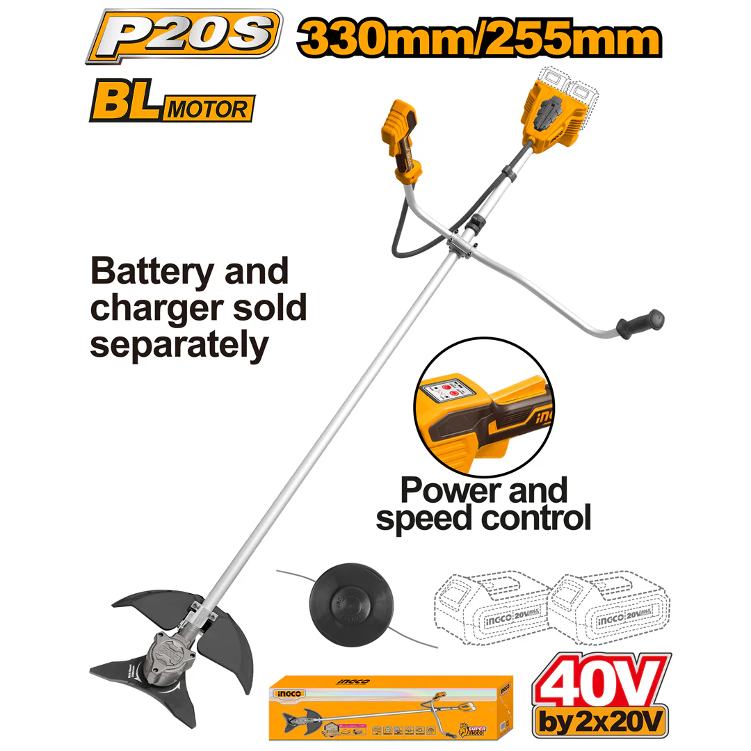 P20S 20V/40V Cordless Brushless Motor Grass Trimmer / String Trimmer CSTLI20018 ING-GT
