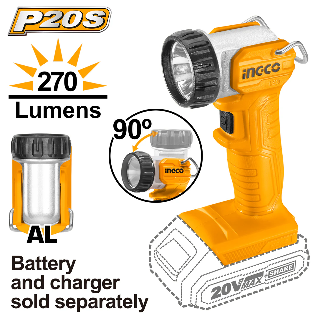 P20S 20V Lithium-ion Cordless Work Lamp CWLI2038 ING-COR