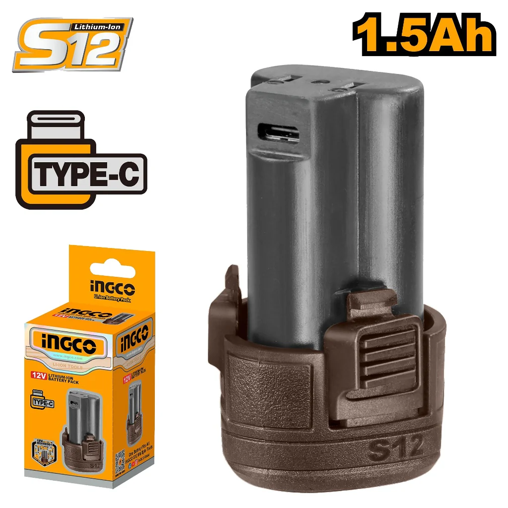 S12 Lithium-Ion Battery Pack 12V 1.5Ah FBLI12152/FBLI12153 ING-AC
