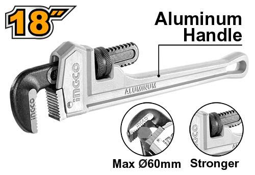 Pipe Wrench 18 Inch Aluminum Handle HALPW0118 ING-HT - Image 2