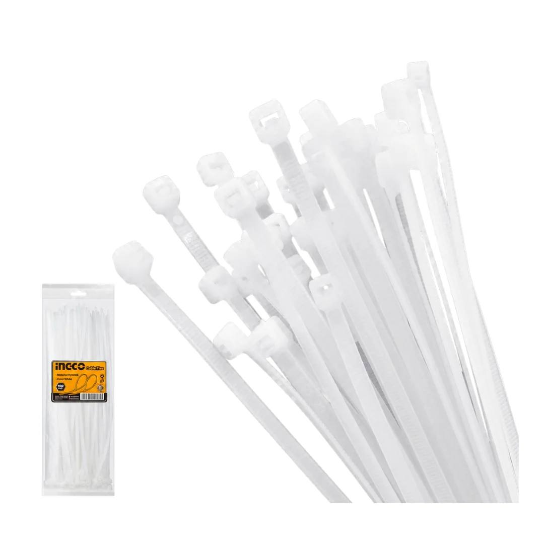 100pcs Multipurpose Nylon Cable Ties Self Locking Zip Ties Cable 9.0mm ING-CO