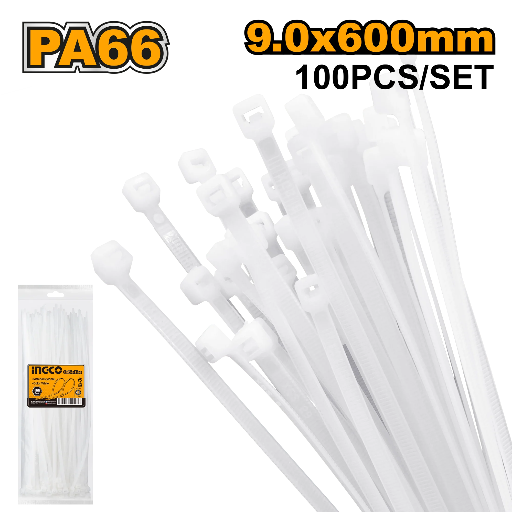 100 Pcs / Set Cable Tie HCT6001 ING-CO