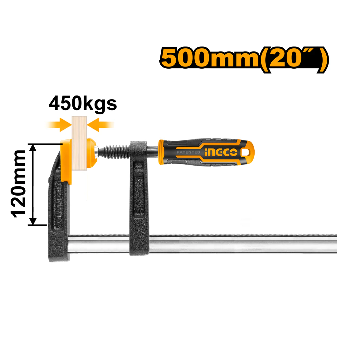 Industrial Wood Work F-Clamp with Plastic Handle HFC021202 ING-HT