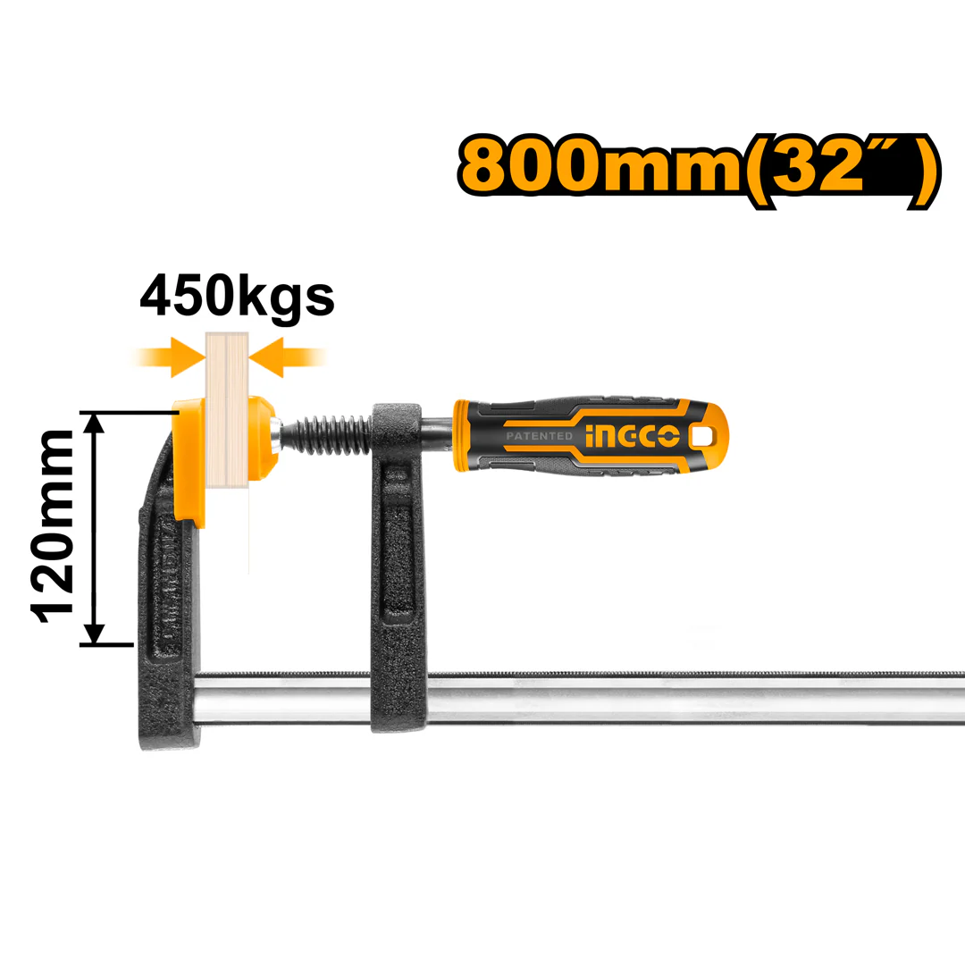 Industrial Wood Work F Clamp with Plastic Handle HFC021203 ING-HT