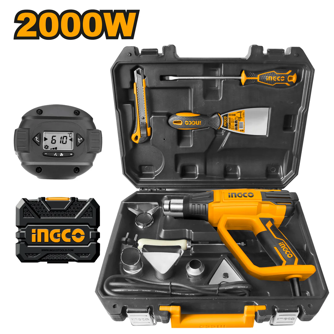 Heat Gun 2000 Watts Digital Temperature Control HG200028-1 ING-PT