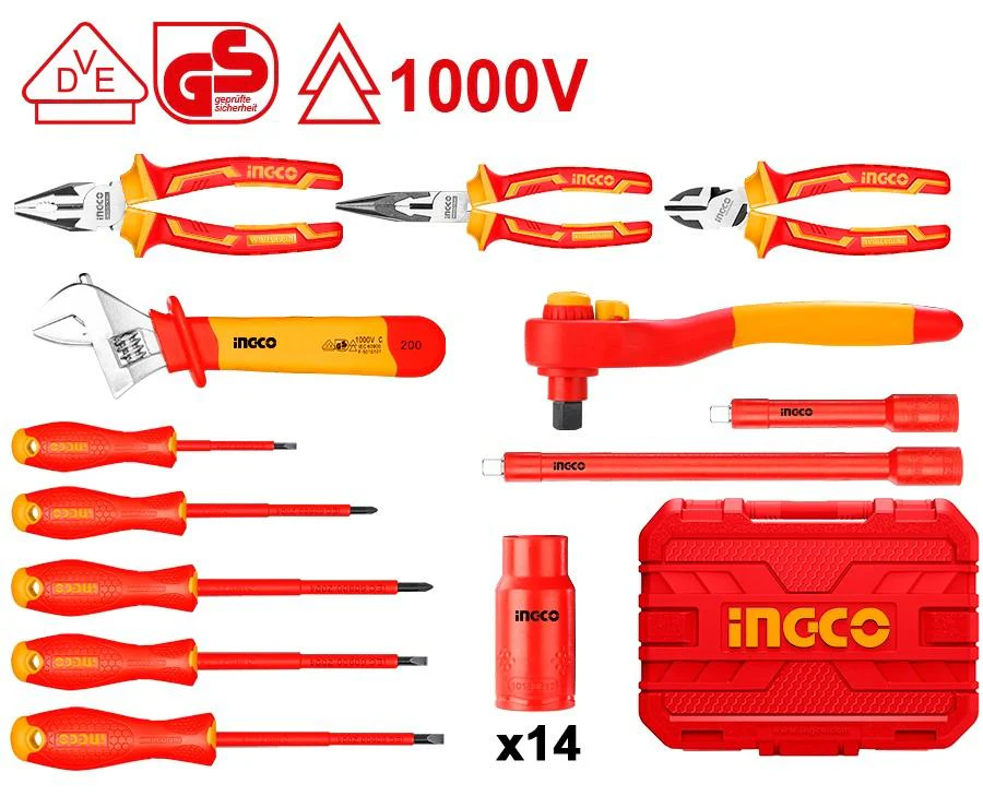 26 Pcs Industrial Insulated Hand Tool Set 1000v, VDE/GS HKITH2601 ING-HT - Image 2