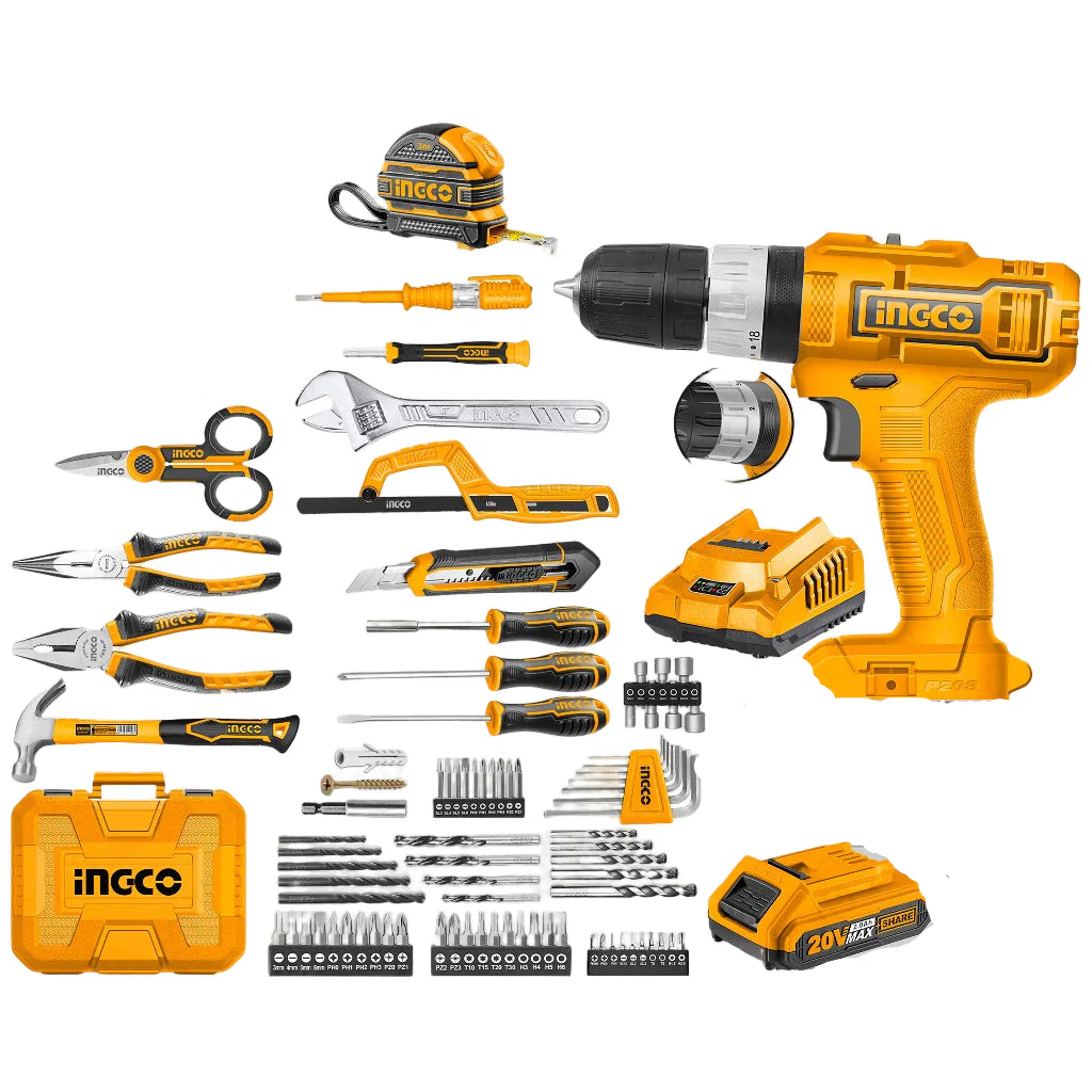 Lithium-Ion Impact Drill w/165PCS Tools Set Accessories HKTHP11651 P20S ING-CT