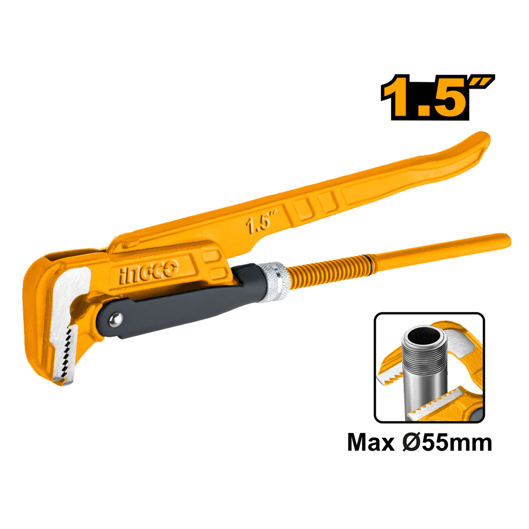 90 Degree Heavy Duty Swedish Pipe Wrench 1.5'' HPW04151 ING-HT