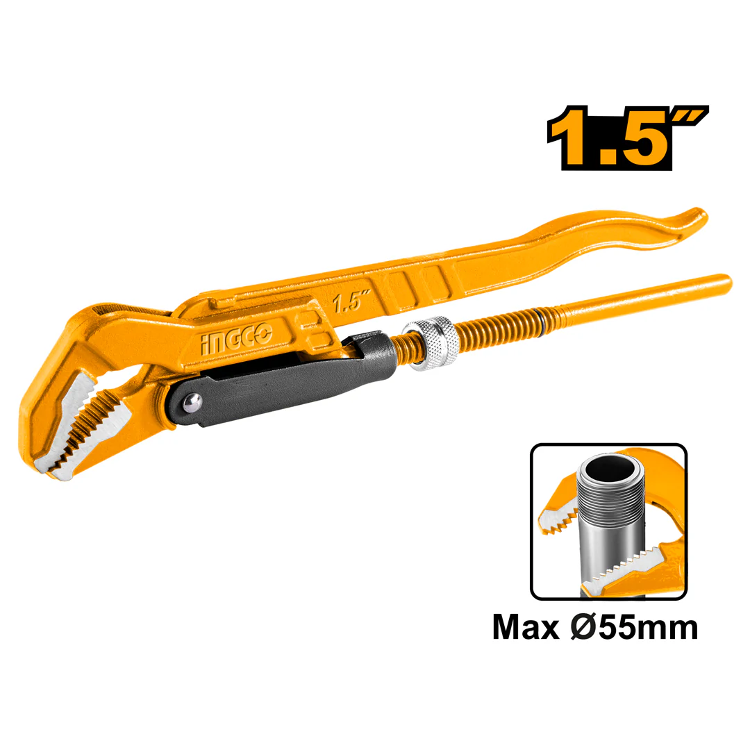 45 Degree Heavy Duty Swedish Pipe Wrench HPW04153 ING-HT