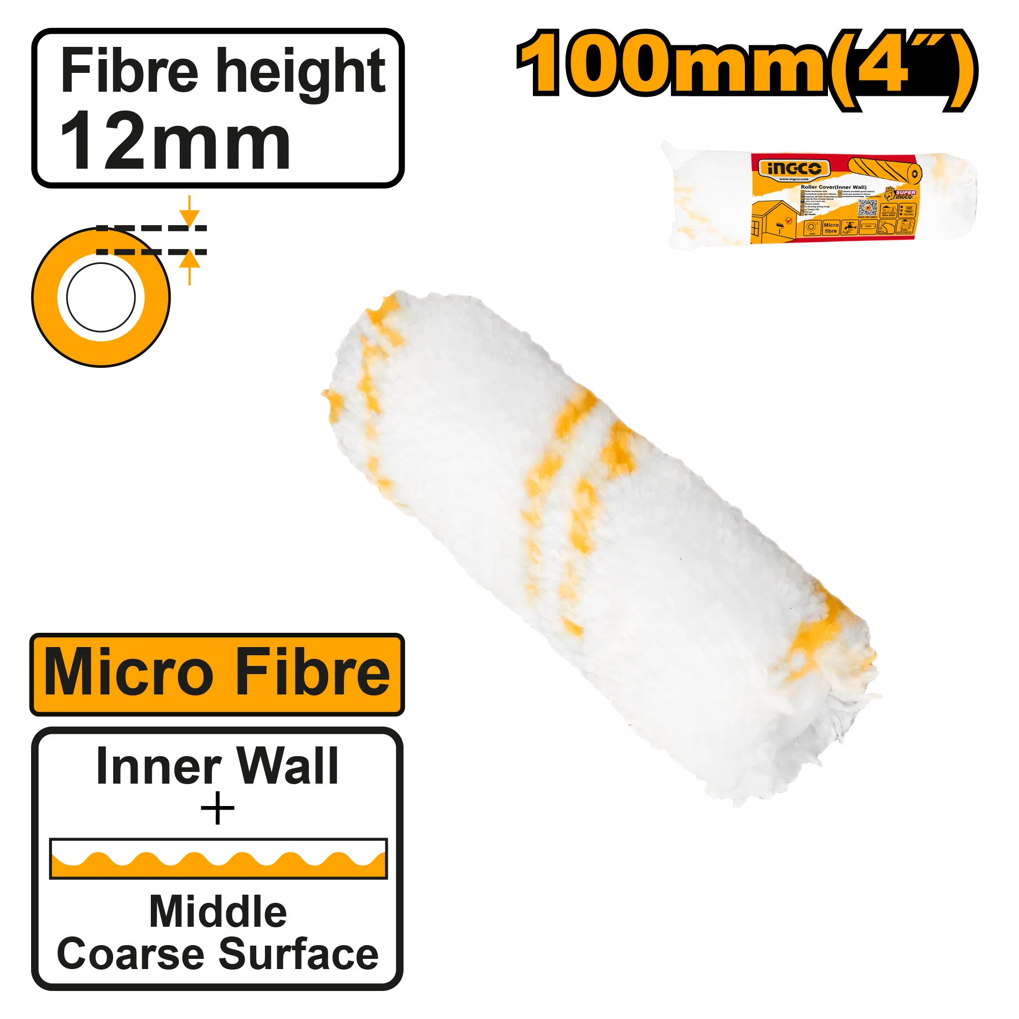 Roller Cover for cylinder paint brush(Inner Wall) HRC3610016 ING-CT - Image 2
