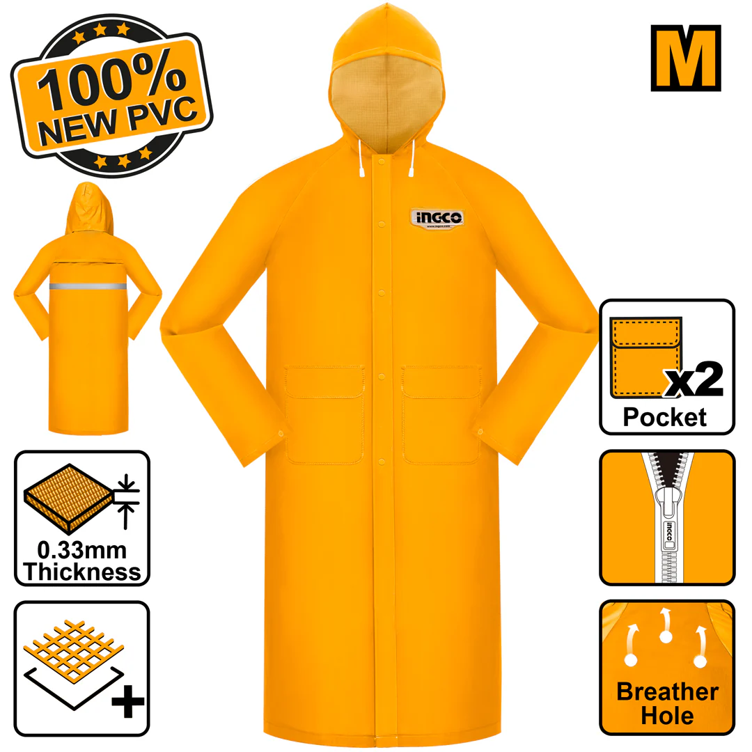 Rain Coat 100% New PVC Material (Medium) HRCTL031.M ING-RC
