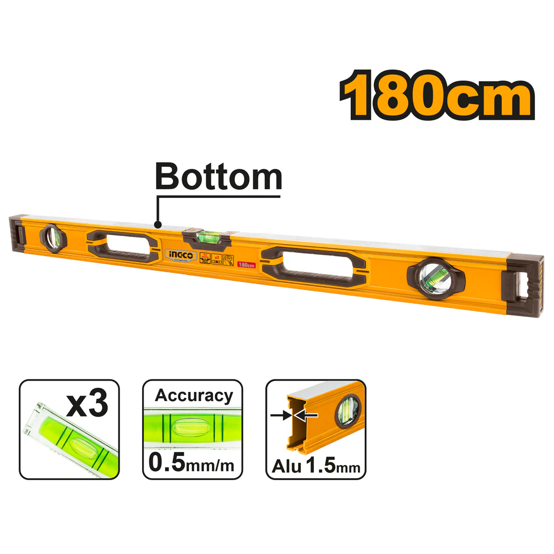 Spirit Level Bar 180cm HSL08180 ING-MT - Image 2