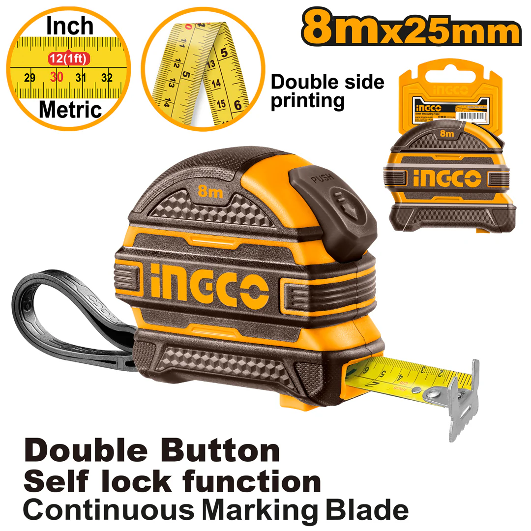 Steel Measuring Tape 8 Meter x 25mm HSMT08825 ING-MT - Image 3