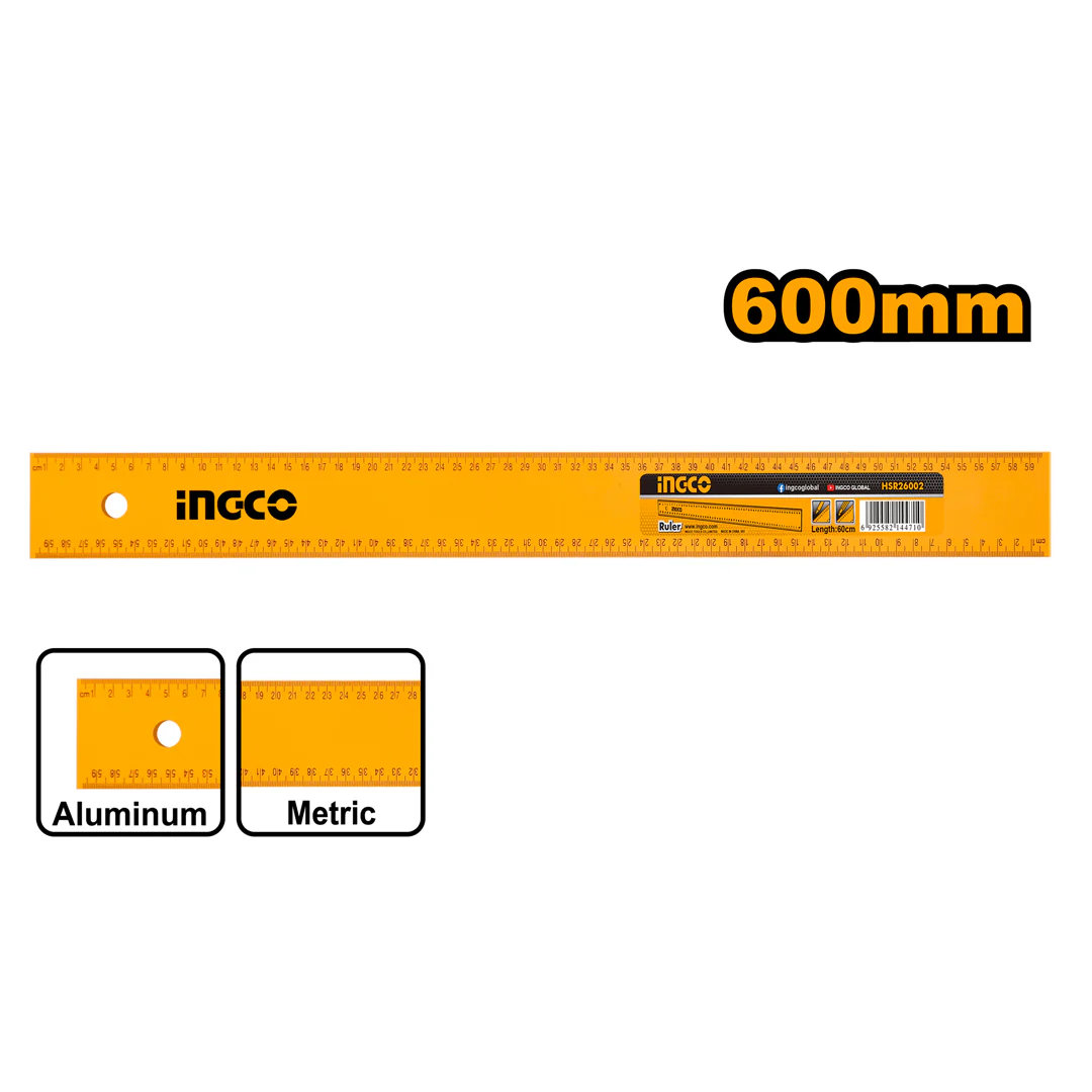 Ruler Aluminum 23.6 Inch HSR26002 ING-MT