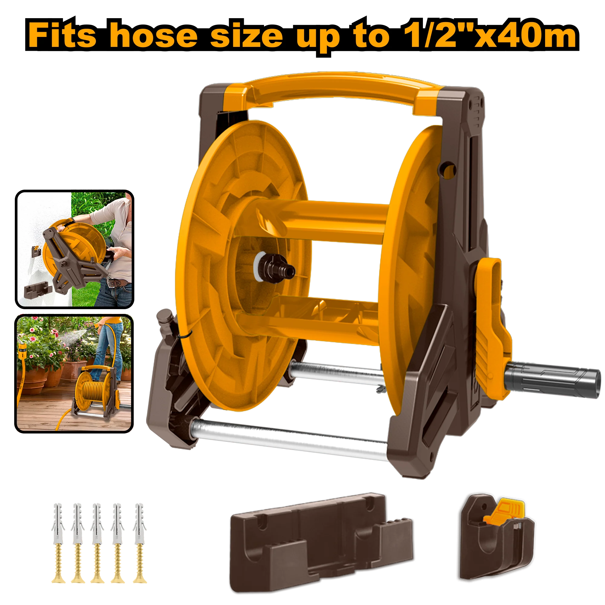 1/2inches|40meter Hose Reel for Garden HHR40122 ING-AC