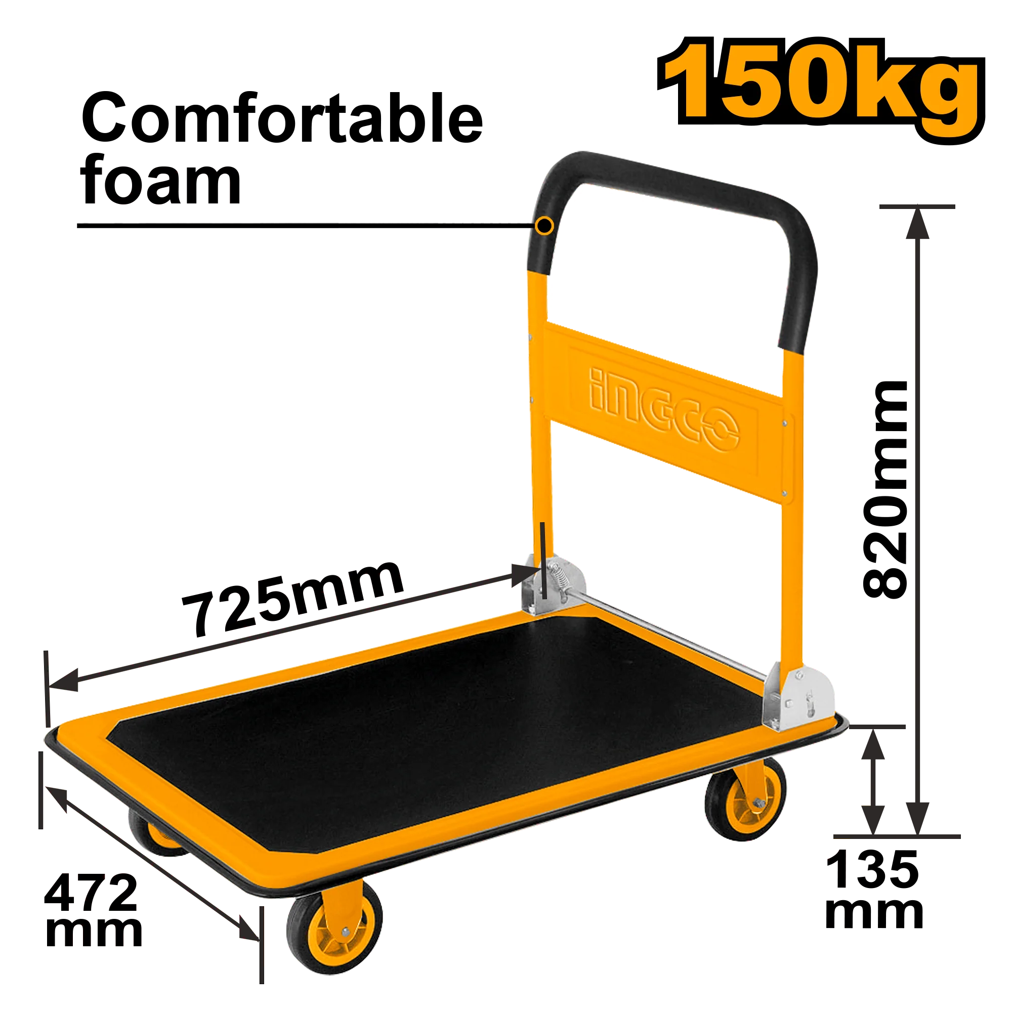 150kg Foldable Platform Hand Truck HPHT11502 ING-HT