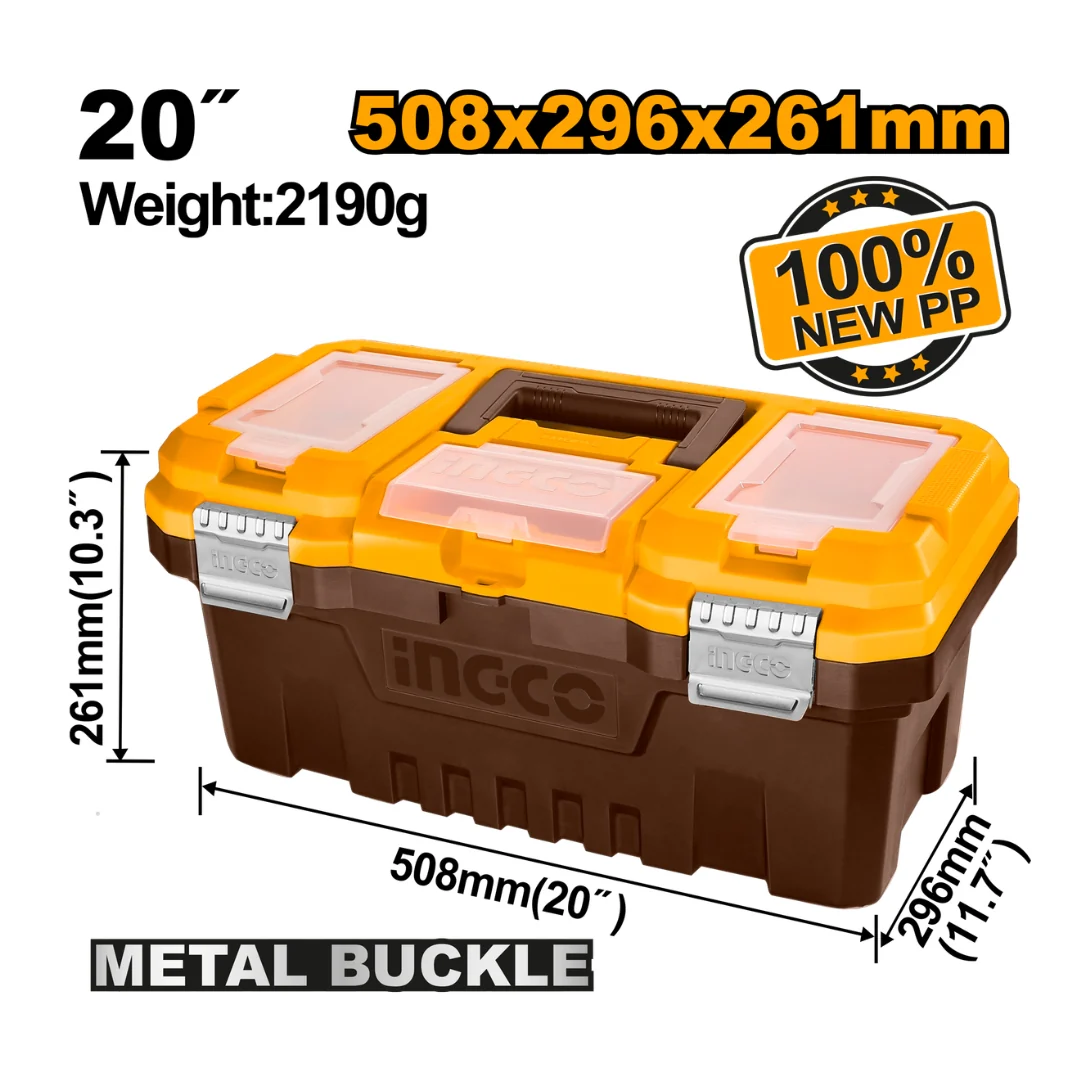 20 inches Plastic Tool Box Storage Organizer Case PBX2001 / PBX2002 ING-TS - Image 3