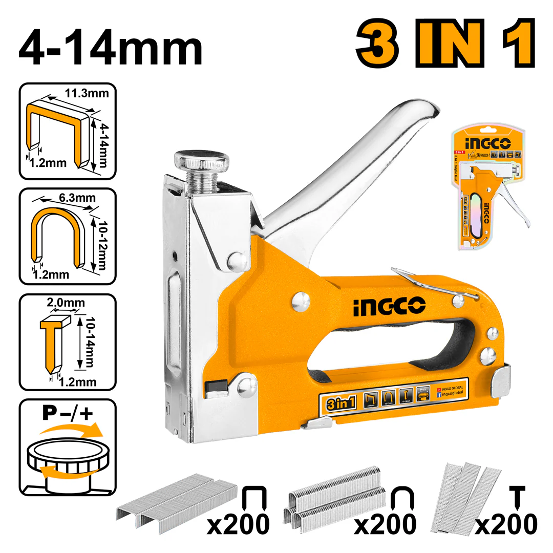 3 in 1 Staple Gun Tucker Tacker Stapler HSG1405 ING-HT - Image 2