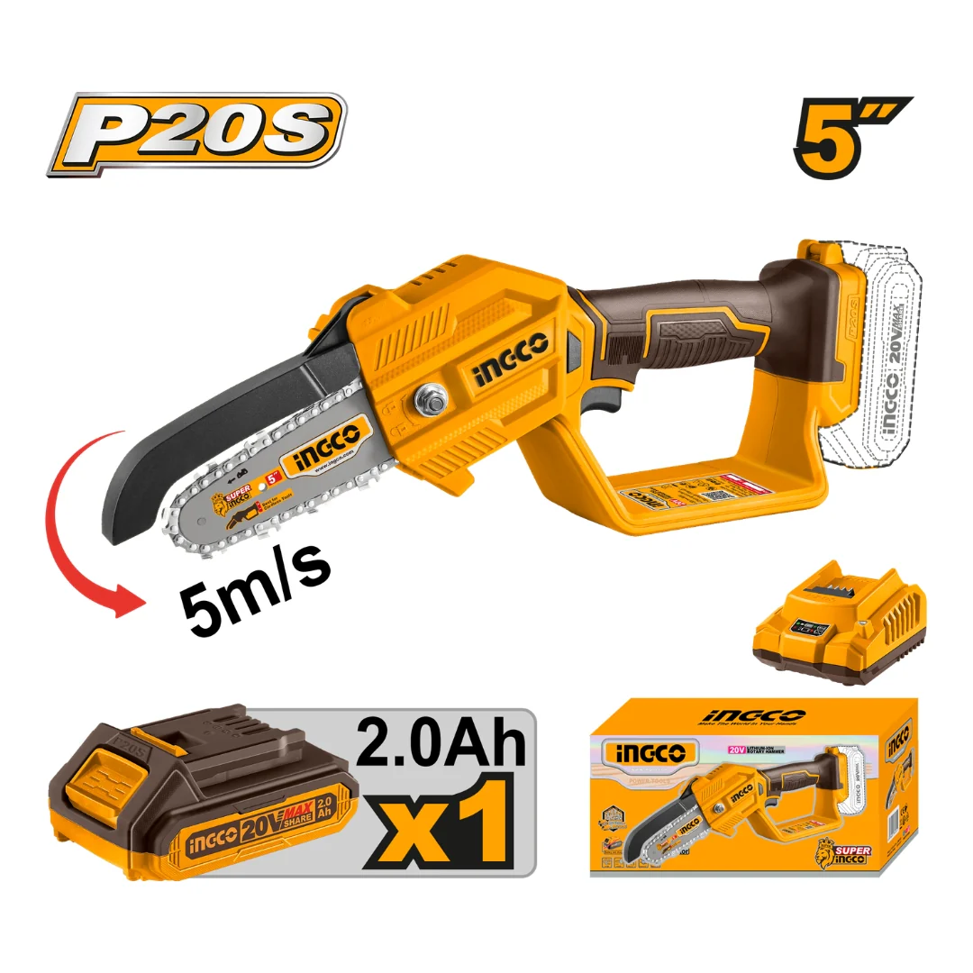 Ingco 5inches(130mm) Lithium-Ion Pruner Saw Bar 20V CGSLI2058 P20S ING-CT