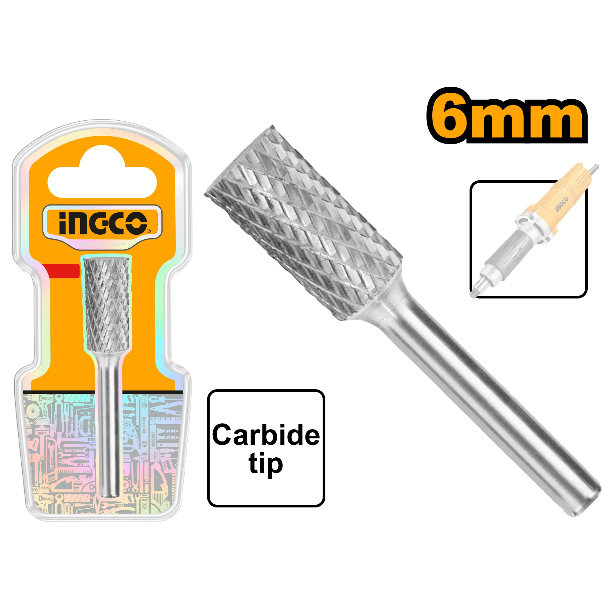 6mm Tungsten Carbide Rotary Burrs Set for Die Grinder SOLD PER PIECE ING-HT - Image 4
