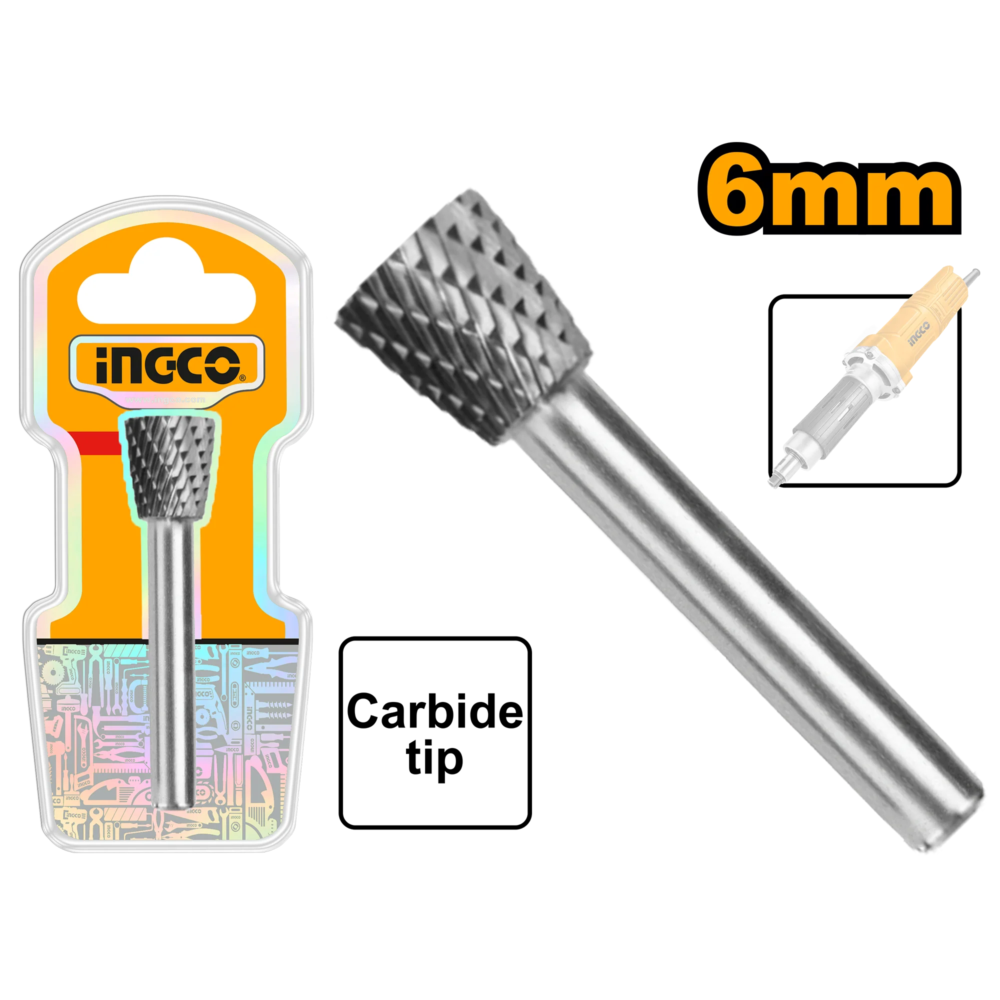 6mm Tungsten Carbide Rotary Burrs Set for Die Grinder SOLD PER PIECE ING-HT - Image 5