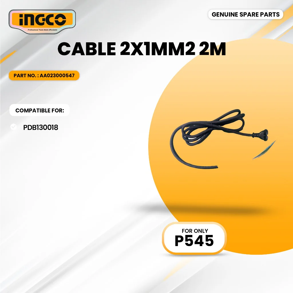 INGCO AA023000547 Cable 2X1M m2 2M