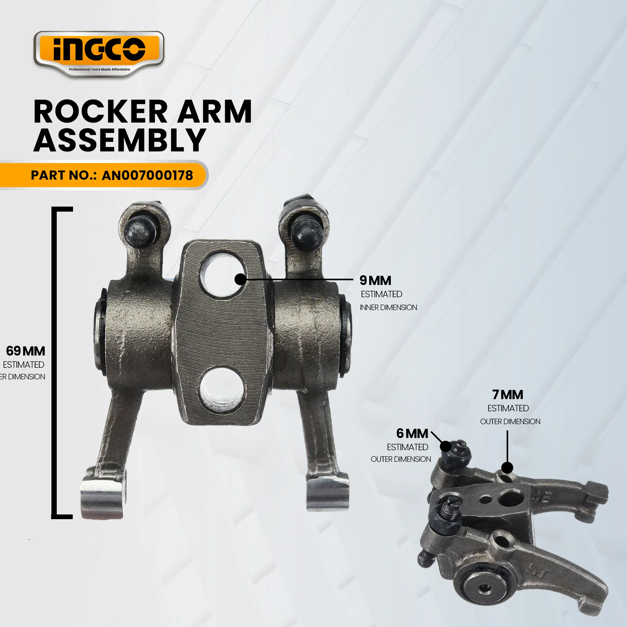 INGCO AN007000178 Rocker Arm Assembly for GSE60001-5P Silent Diesel Generator 6KVA ING-SP - Image 2
