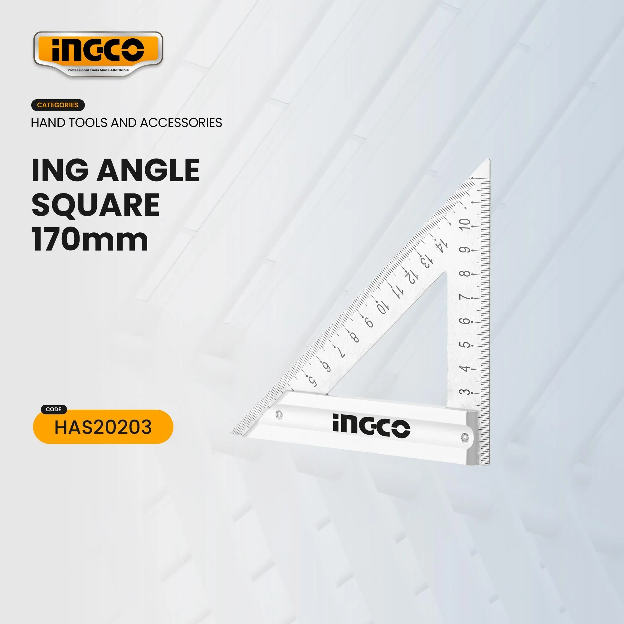 Ingco Angle Square 170mm And 270mm HAS20203 | HAS20205 (IHT) - Image 2
