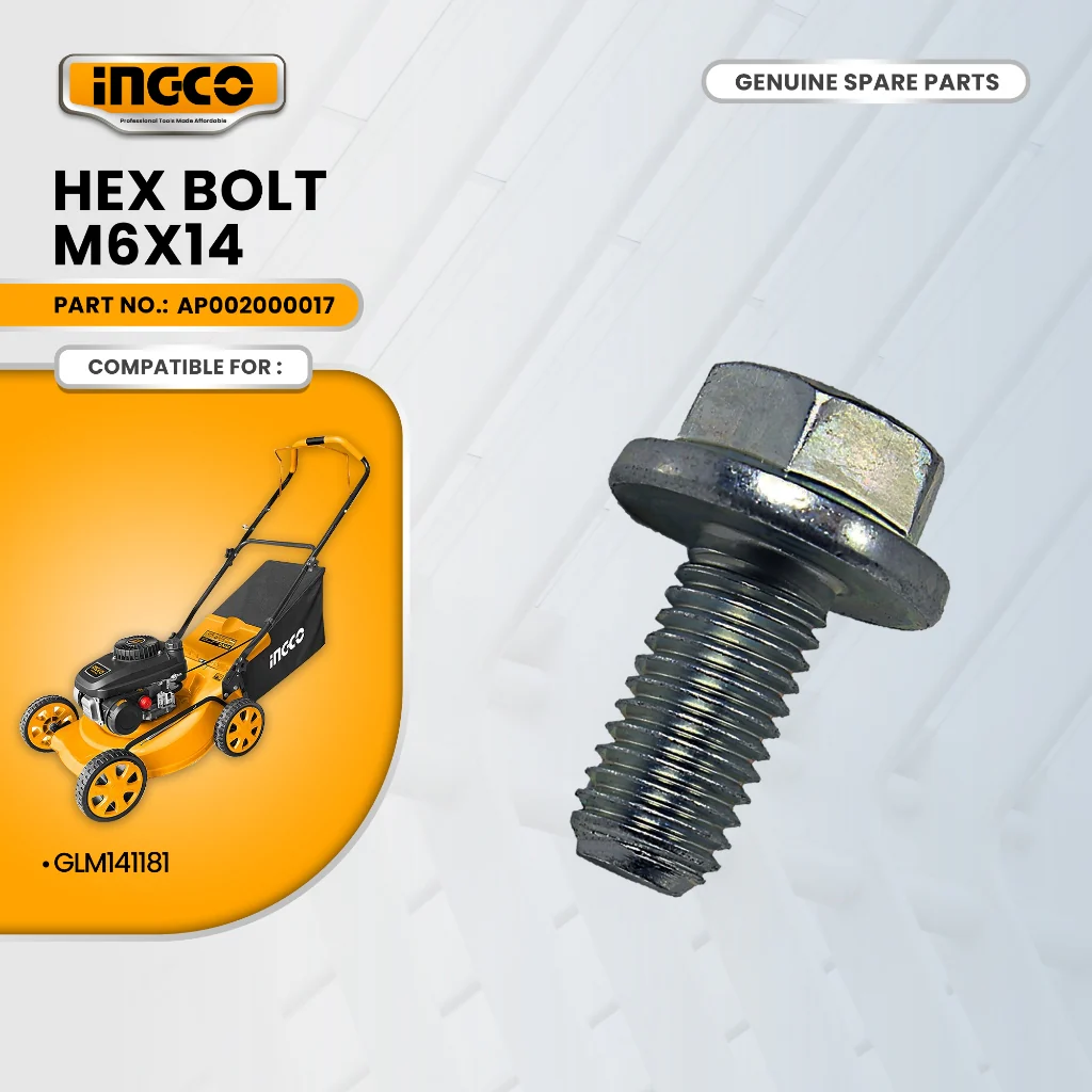 INGCO AP002000017 Hex bolt M6X14