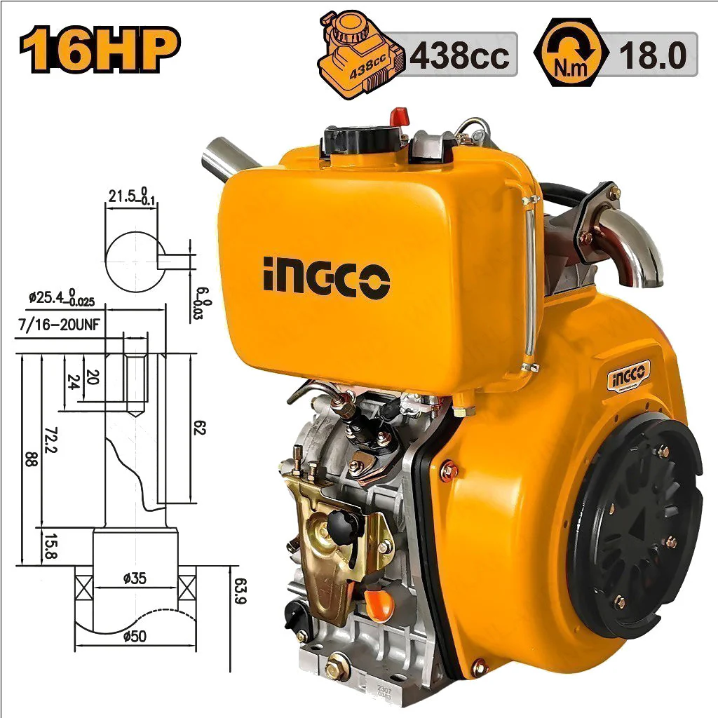 12HP-20HP Single-Cylinder Vertical 4-Stroke Air Cooled Diesel Marine Engine - Image 3