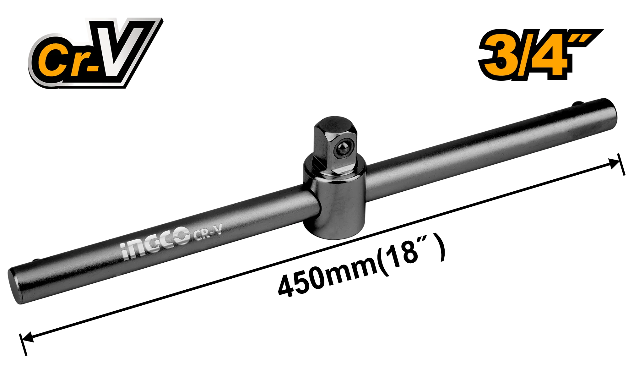 18in(450mm) Cr-V Material Heat Treatment Sliding T-Bar HSTB34181 ING-AC - Image 2