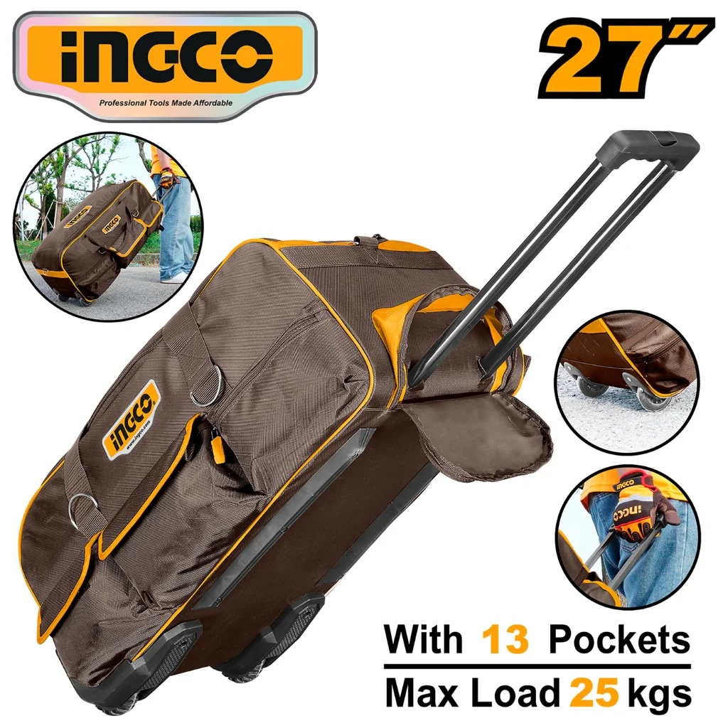 Ingco 27" Wheeled Tool Bag ING-HT - Image 2