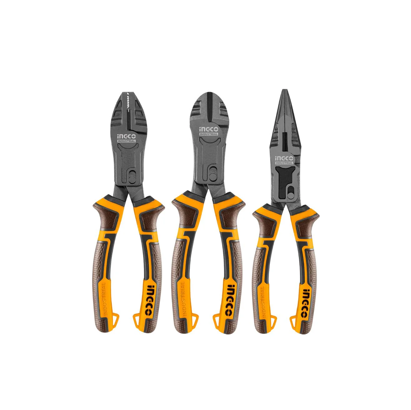 Ingco 3PCS/Set Compound Action Pliers with TPR 3-Color Handle HKCPS5831 ING-HT