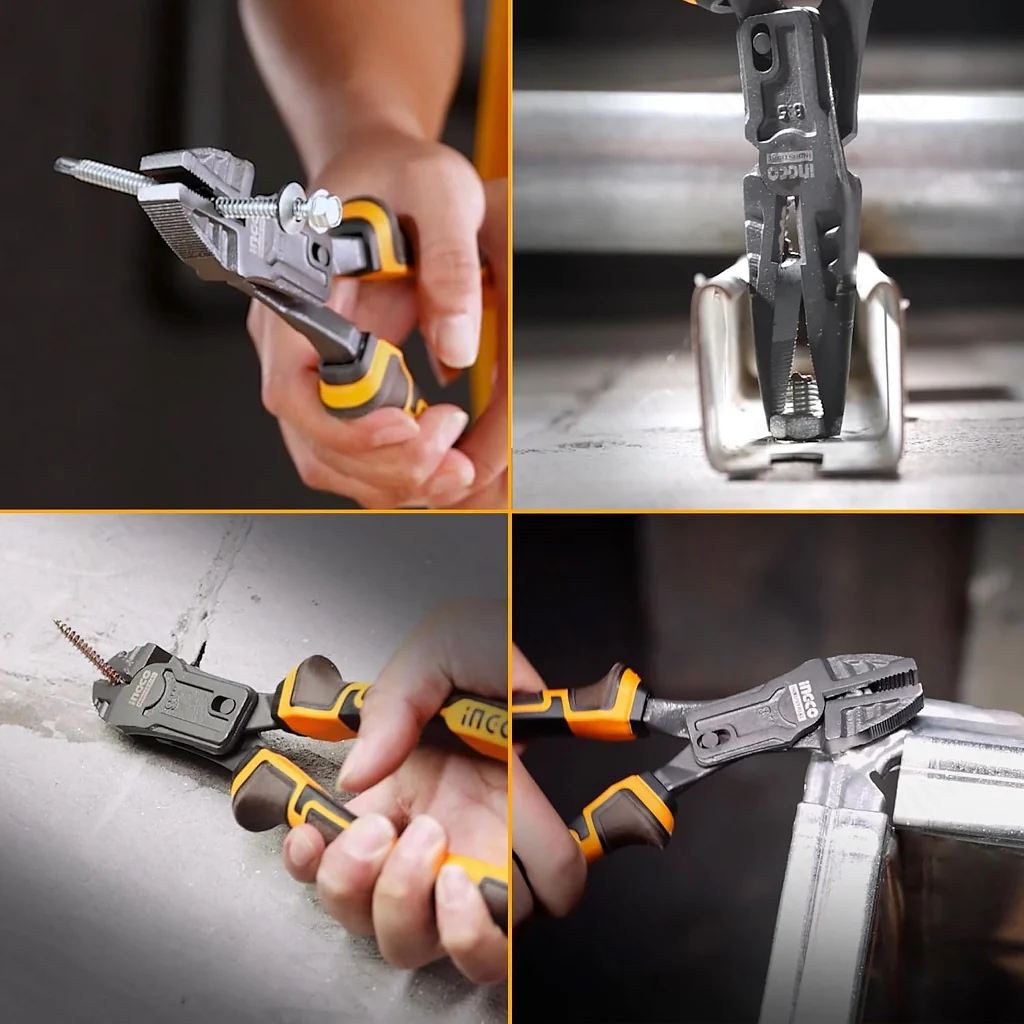 Ingco 3PCS/Set Compound Action Pliers with TPR 3-Color Handle HKCPS5831 ING-HT - Image 6