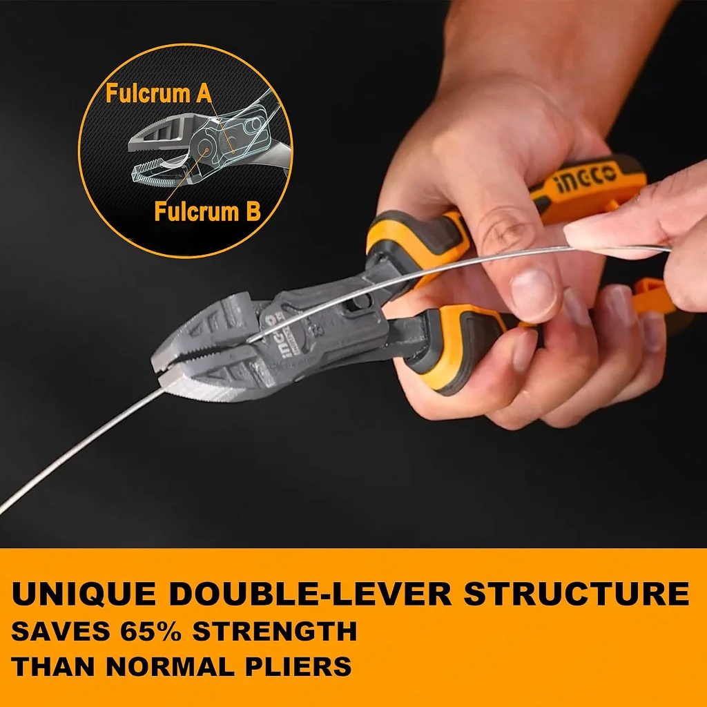 Ingco 3PCS/Set Compound Action Pliers with TPR 3-Color Handle HKCPS5831 ING-HT - Image 8