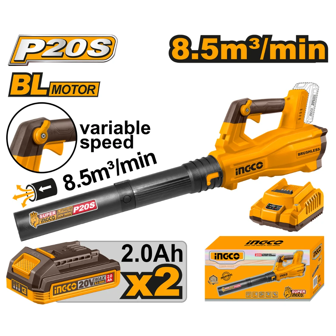 Brushless Motor Lithium-Ion Cordless Blower 20V P20S POWERSHARE ING-COR - Image 3