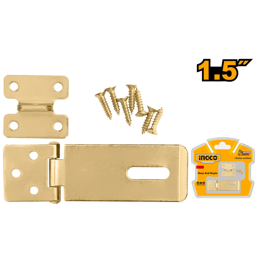 Door Hasp Lock and Staple Size:1.5" Thickness: 20mm * 1.1mm HHS1015 ING-AC