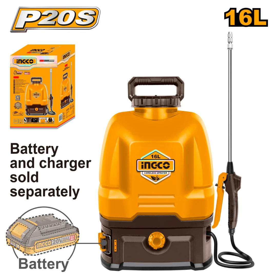P20S/20V 16L Lithium-Ion Knapsack Garden Disinfectant Backpack Sprayer CSPLI2016/CSPLI201644/CSPLI20162 ING-GT - Image 3