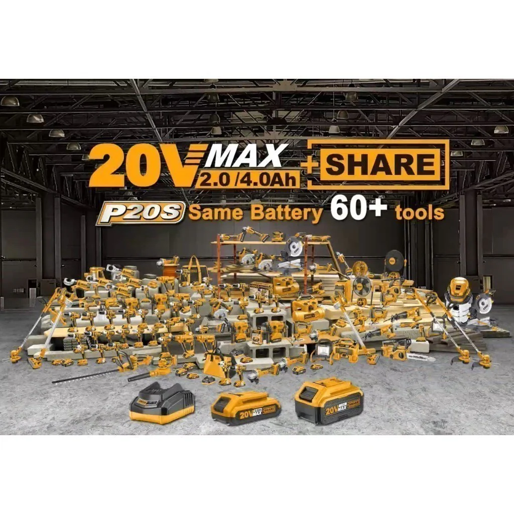 Ingco P20S 20V 4.0 Ah Lithium-Ion Battery Pack 4.0Ah Powershare for Cordless Power Tool - Image 3