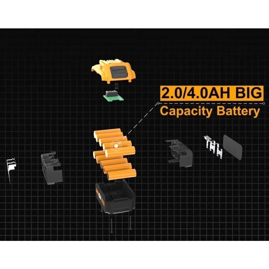 Ingco P20S 20V 4.0 Ah Lithium-Ion Battery Pack 4.0Ah Powershare for Cordless Power Tool - Image 6