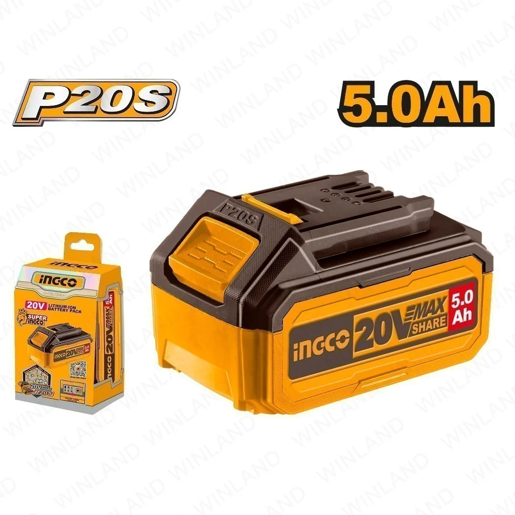 Ingco P20S 20V Lithium-Ion Battery Pack 5.0Ah for Cordless Power Tools ING-CT - Image 2