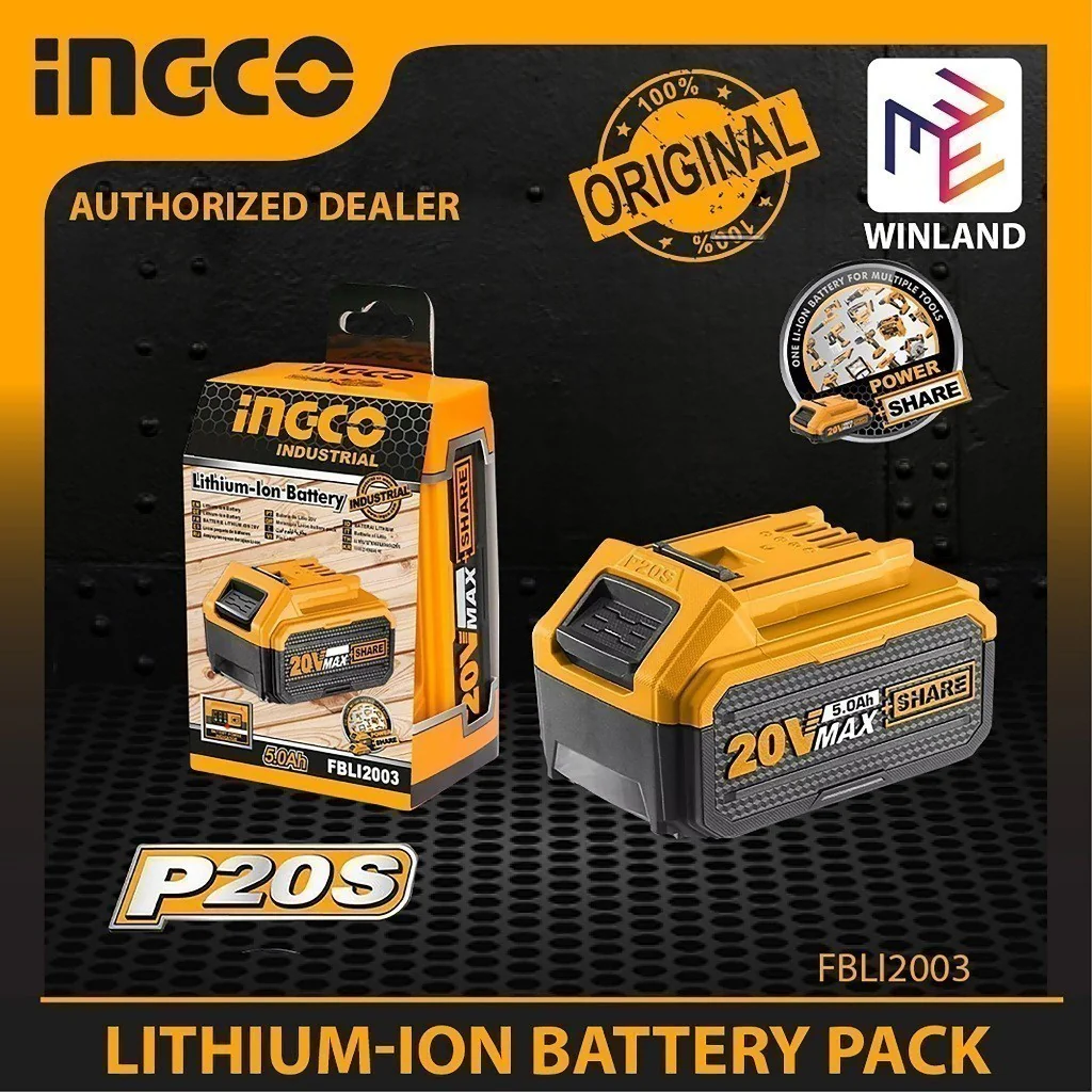 Ingco P20S 20V Lithium-Ion Battery Pack 5.0Ah for Cordless Power Tools ING-CT - Image 9