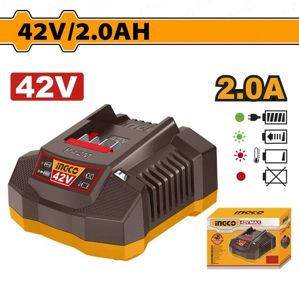 P42M/42V Lithium-Ion Battery Charger 2.0A (220-240V~50/60Hz) FCLI42021 ING-HT - Image 2