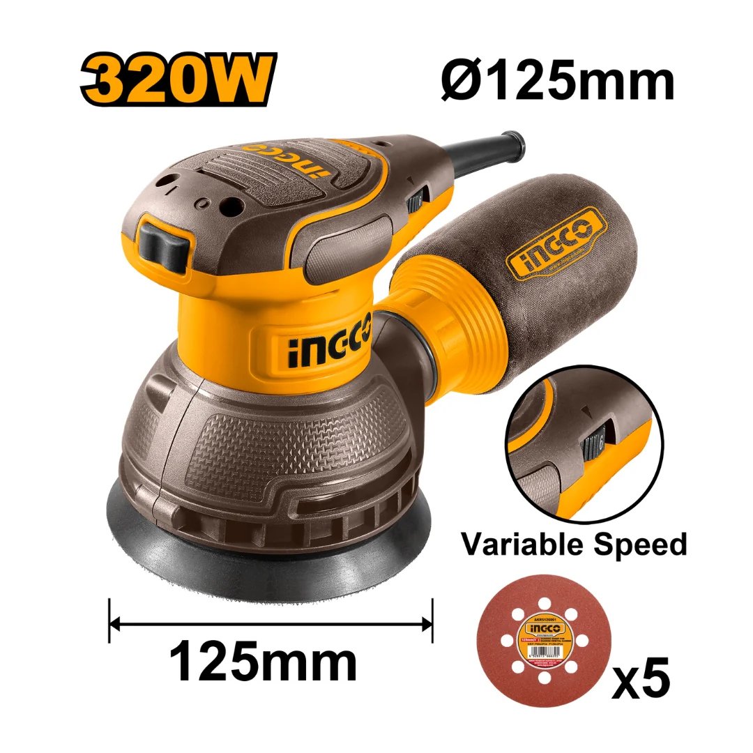 Rotary Sander Sanding Machine 320W (Ø125mm / 8000-13000rpm) RS3216 ING-PT